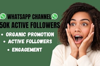 boost your whatsapp followers to 50k with organic whatsapp channel promotion