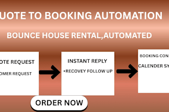 build your bounce house rental quote to booking automation with abandoned
