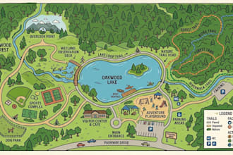 design professional custom campus, school, park and property maps
