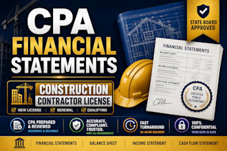 do CPA financial statements for construction contractor licensing