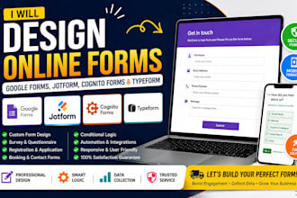 create design online forms google forms,jotform cognito forms and typeform
