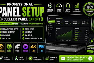 configure reseller panel, strong 8k, trex, sltv, lion ott, mega, reseller web