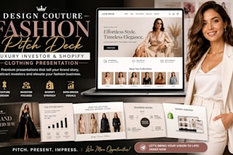 design couture fashion pitch deck luxury investor shopify clothing presentation