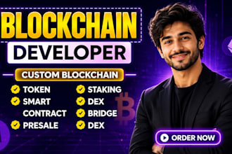 develop blockchain solutions, smart contracts and dapp