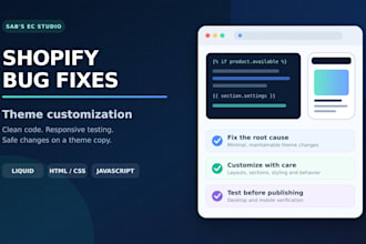 fix shopify bugs and customize your shopify theme