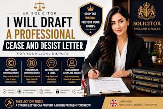 draft UK cease and desist letter for your legal dispute