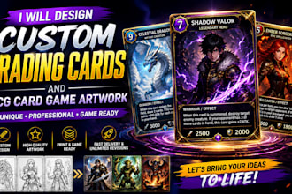 design custom trading cards and tcg card game artwork