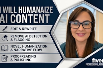 humanize ai content edit rewrite remove ai content novel humanize proofreading