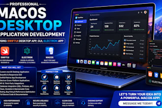 develop a macos desktop application using swiftui desktop app, gui, electron app