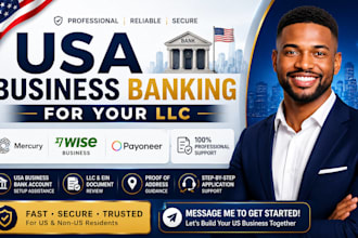 create business USA bank for llc owners, mercury wise payoneer USA bank creation