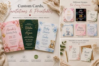 design custom cards invitations and printables