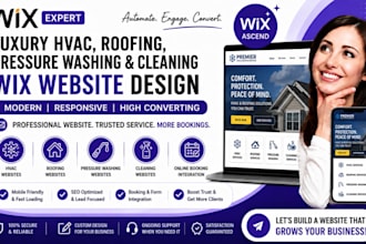 design luxury wix website hvac roofing website pressure washing cleaning website