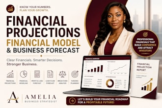 do financial analysis, projections and financial model