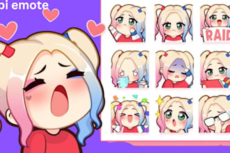 draw chibi emote twitch emotes animated emotes discord emotes emoji custom emote