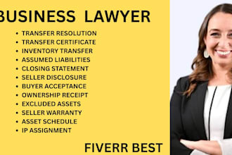 be your florida,texas,ca, ny business lawyer for bill of sale and asset transfer
