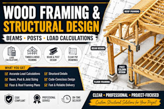 design timber wood framing, load calculations, beams and posts