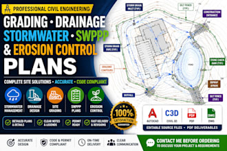 design grading, drainage, stormwater, swppp and erosion control plans