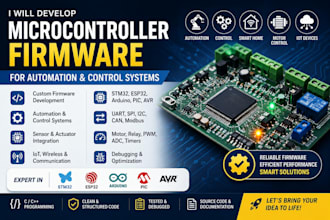 develop microcontroller firmware for automation and control systems