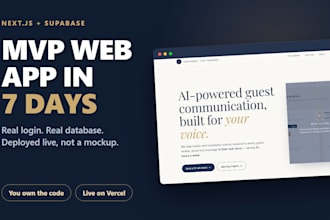 build your mvp web app with nextjs and supabase in 7 days