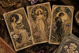 design custom art nouveau and vintage tarot cards