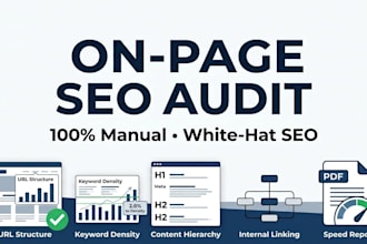 do an on page SEO audit and provide a detailed report