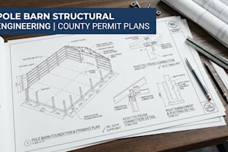 do pole barn engineering foundation and post frame structural plans