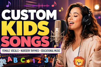 write and sing custom female kids songs nursery rhymes and educational music