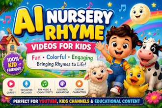 create colorful ai nursery rhyme videos for kids