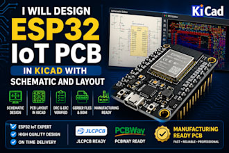 design esp32 iot pcb in kicad for iot product developers