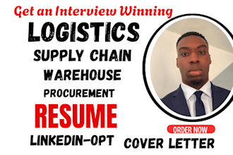 write ats logistics, supply chain, warehouse, and procurement resume
