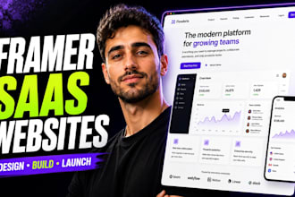 design a modern framer saas website for your startup