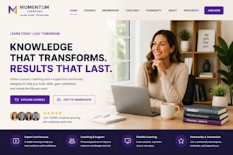 design squarespace online course website membership coaching program website