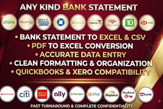 convert bank statement into financial statement
