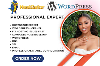 setup, fix, migrate wordpress website on hostgator, bluehost, wix cpanel hosting
