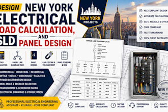 design new york electrical load calculation, sld and panel design