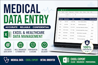 do accurate data entry, medical data entry and excel work