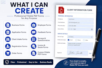 create fillable PDF forms for business