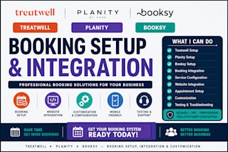 do treatwell planity booksy website booking integration setup and customization