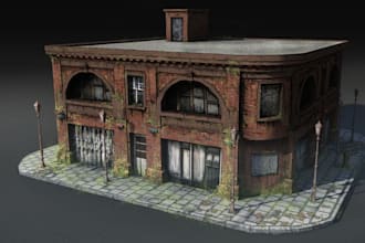 create creepy ps1 ps2 psx low poly 3d environment retro horror map game world
