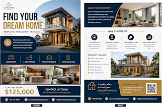 design a professional real estate flyer or property brochure