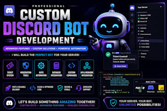 develop a custom discord bot with advanced features and automation