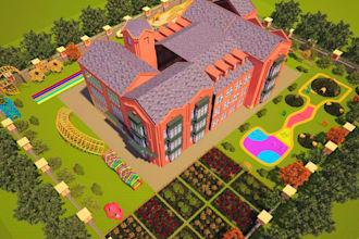 design 3d playground, indoor playground, children playground, school playground
