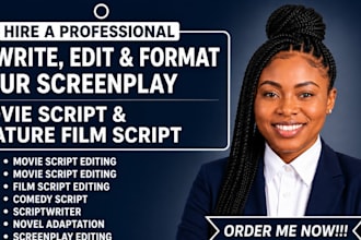 rewrite, edit, and format your screenplay, movie script, and feature film script