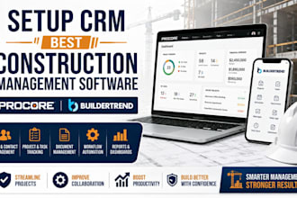 set up crm best construction management software wrike procore buildertrend
