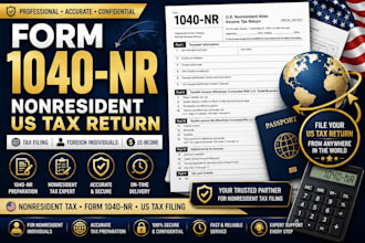 prepare form 1040 nr nonresident US tax return and tax filing