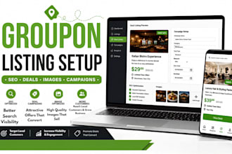set up and optimize groupon deal listing for local service business profile