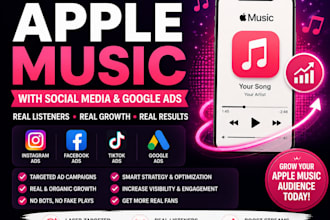 promote your apple music with social media and google ads