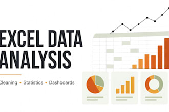 do excel data analysis, interpretation, and dashboard visualisation