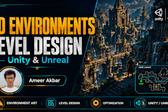 design 3d game environments and levels for unity and unreal engine
