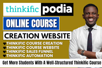 build thinkific course creation content, lessons, modules, course curriculum
